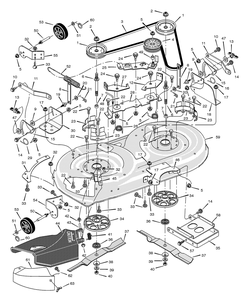 Mower Housing Diagram and Parts List for 42571X31B 2001 Briggs and Stratton Lawn Tractor